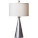 Jolly Pop 10 inch 150 watt Metallic Silver Table Lamp Portable Light 