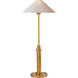 J. Randall Powers Hargett 21.5 inch 40.00 watt Hand-Rubbed Antique Brass Buffet Lamp Portable Light in Natural Paper