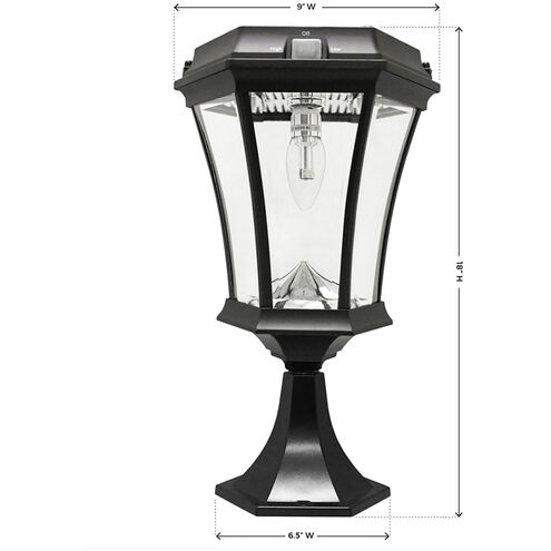 Victorian LED 15 inch Black Outdoor Post Light
