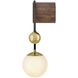 Auggie Wall Sconce Wall Light in Bright Brass