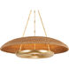 Oaklyn LED 36 inch Vintage Gold Leaf Pendant Ceiling Light
