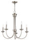 Estate 5 Light 25 inch Brushed Nickel Chandelier Ceiling Light