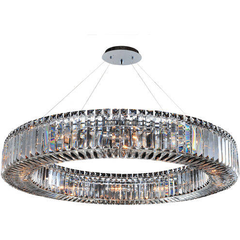 Rondelle 12 Light 36 inch Chrome Pendant Ceiling Light