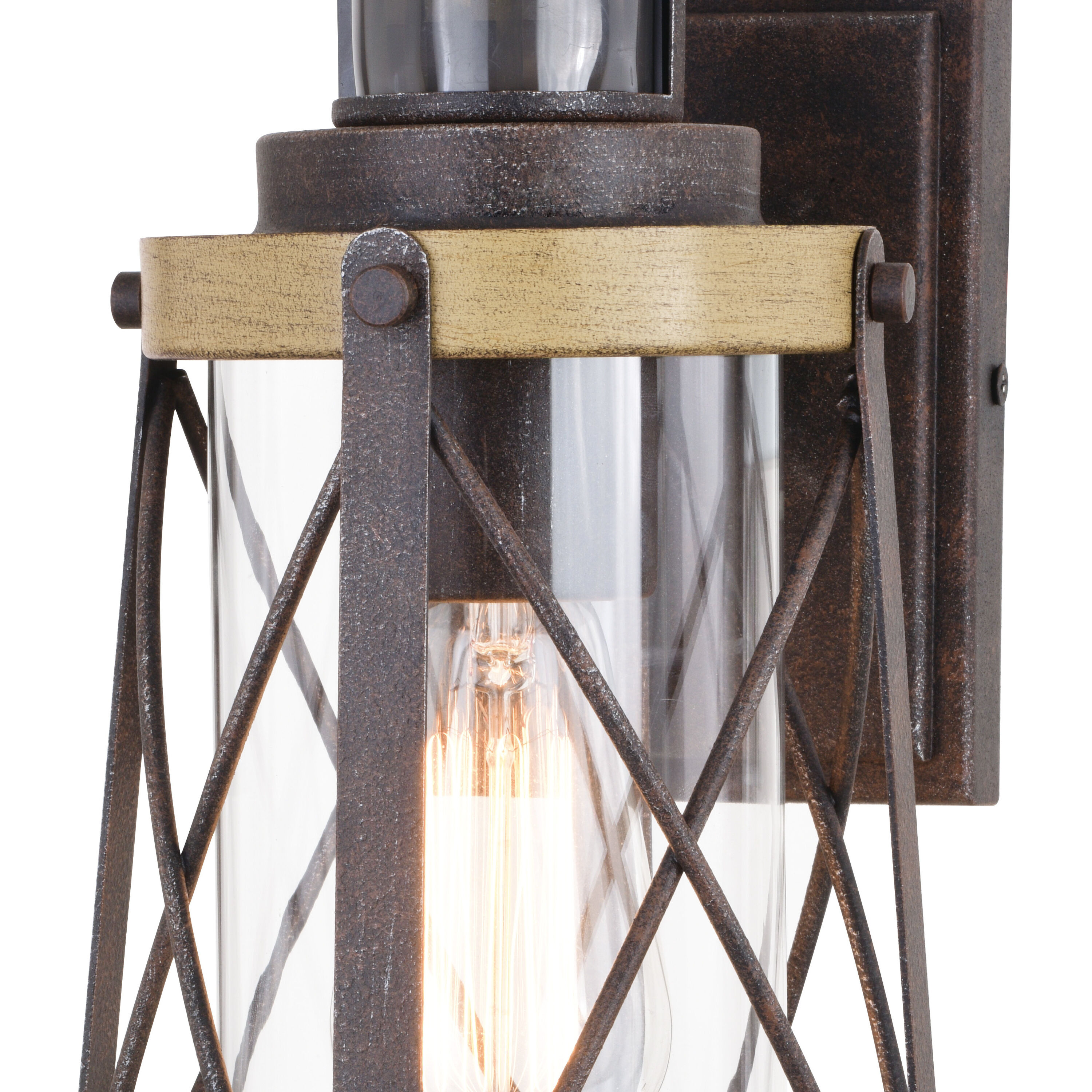 Harwood Oxidized Iron and Burnished Elm Outdoor Motion Sensor