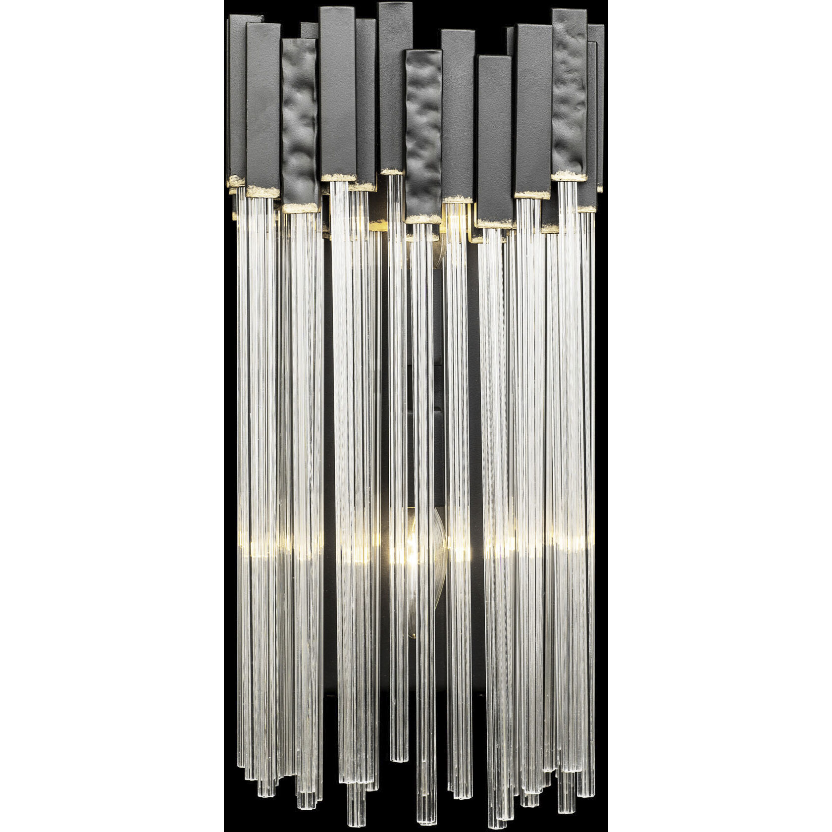 Matrix 2 Light 8 inch Matte Black and French Gold Wall Sconce Wall Light in Matte Black/French Gold