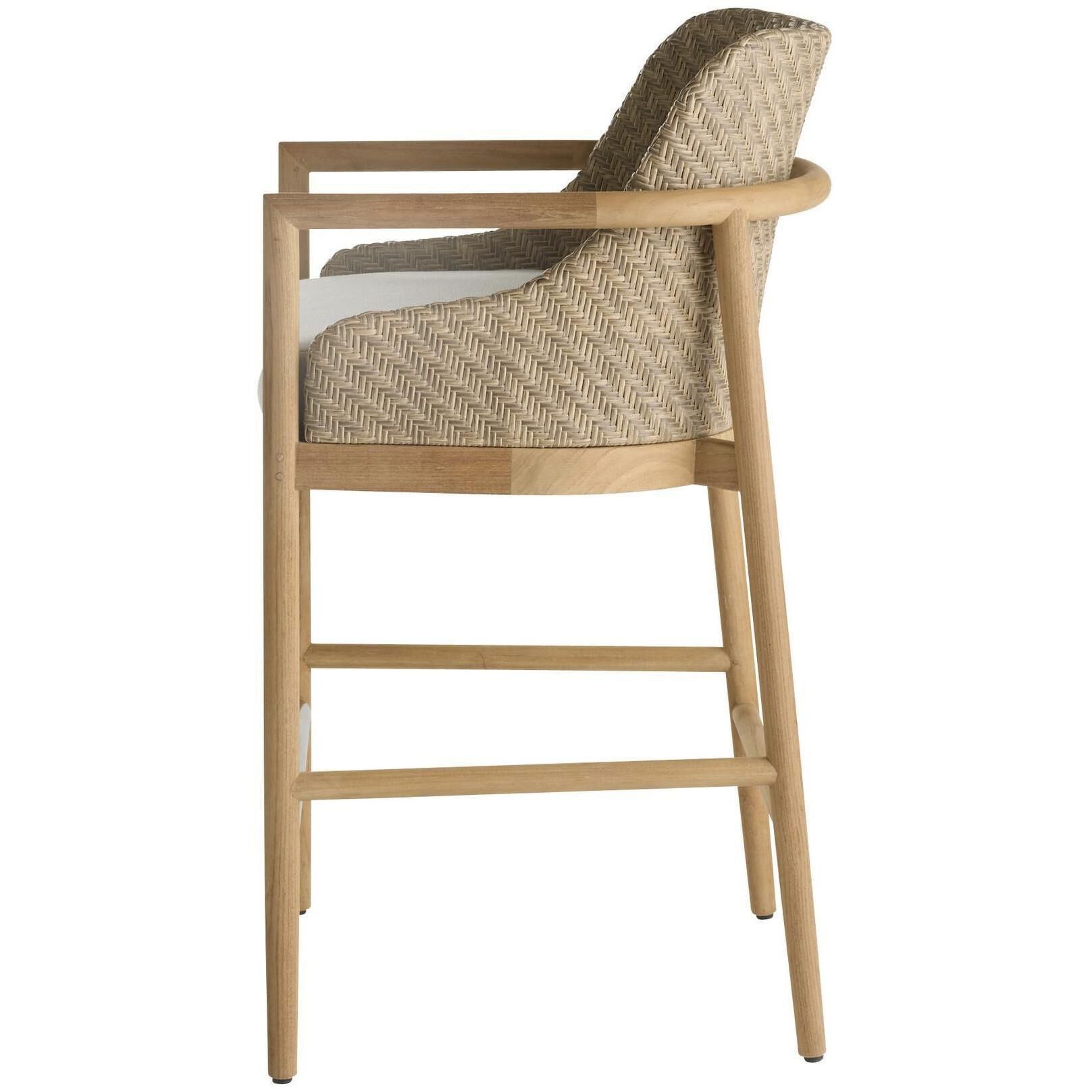 Chilton 42 inch Pearl and Dark Blonde with Natural Outdoor Bar Stool