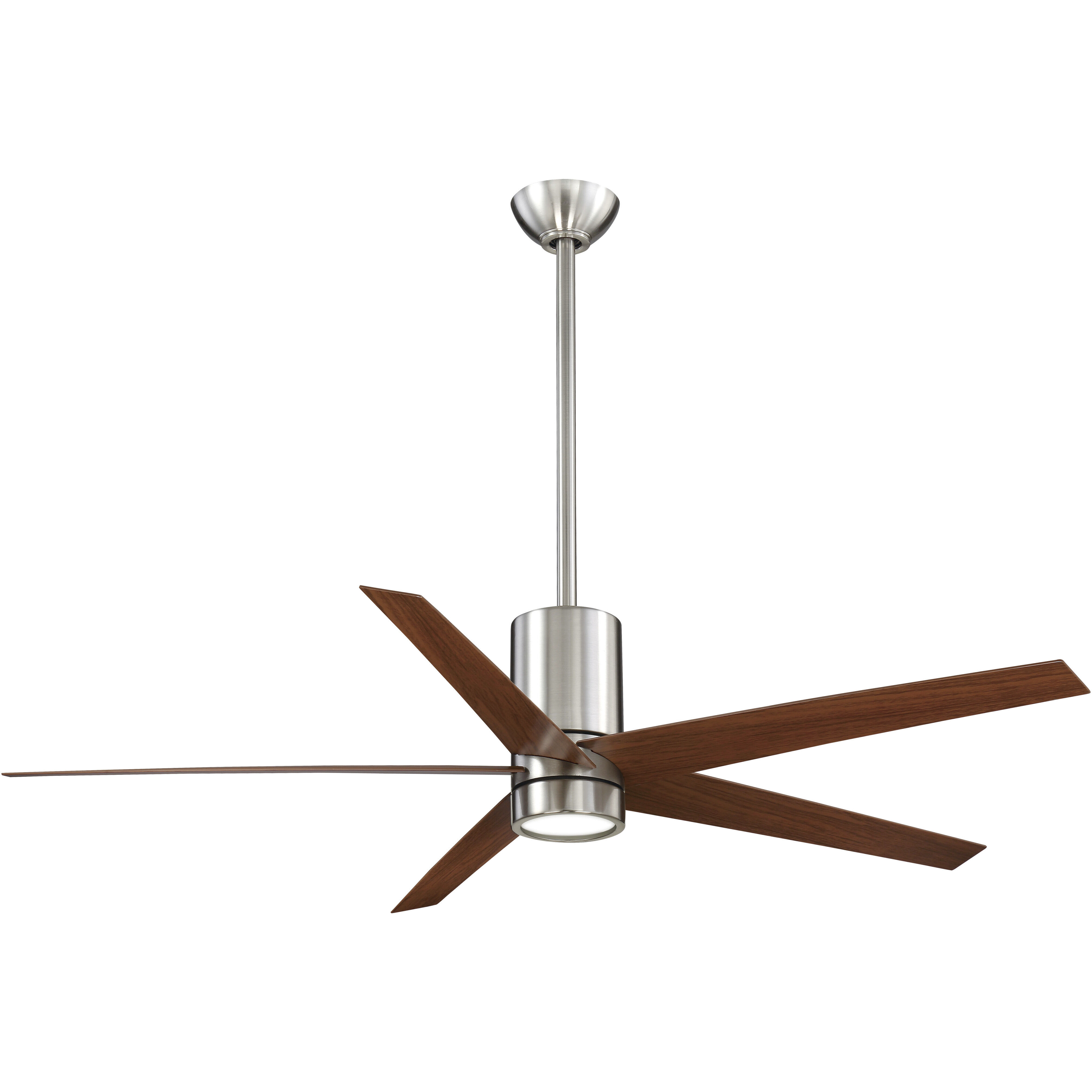 Symbio 56 inch Brushed Nickel/Dark Walnut with Dark Walnut Blades Ceiling Fan