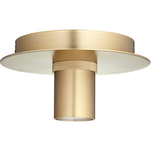 Modern Keyless 1 Light 6 inch Aged Brass Flush Mount Ceiling Light