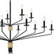 Alexander 15 Light 55 inch Matte Black Chandelier Ceiling Light