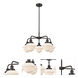 Oxford 5 Light 24.5 inch Oil Rubbed Bronze Chandelier Ceiling Light in Matte White Glass