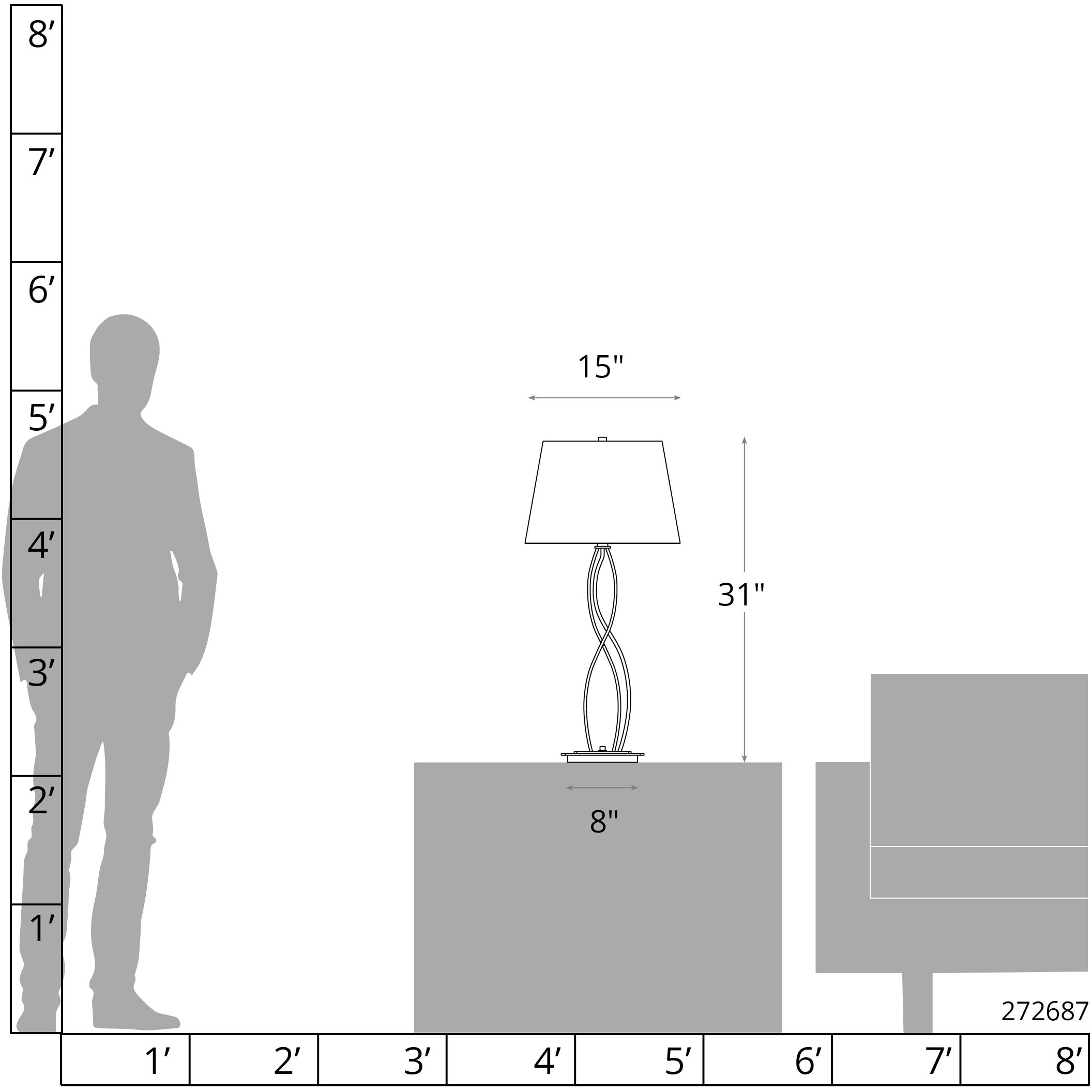 Almost Infinity 31 inch 150 watt Natural Iron Table Lamp Portable Light in Natural Anna, Tall