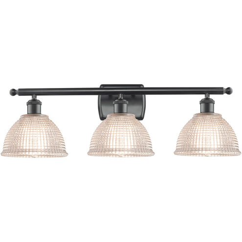 Ballston Arietta 3 Light 26 inch Matte Black Bath Vanity Light Wall Light, Ballston