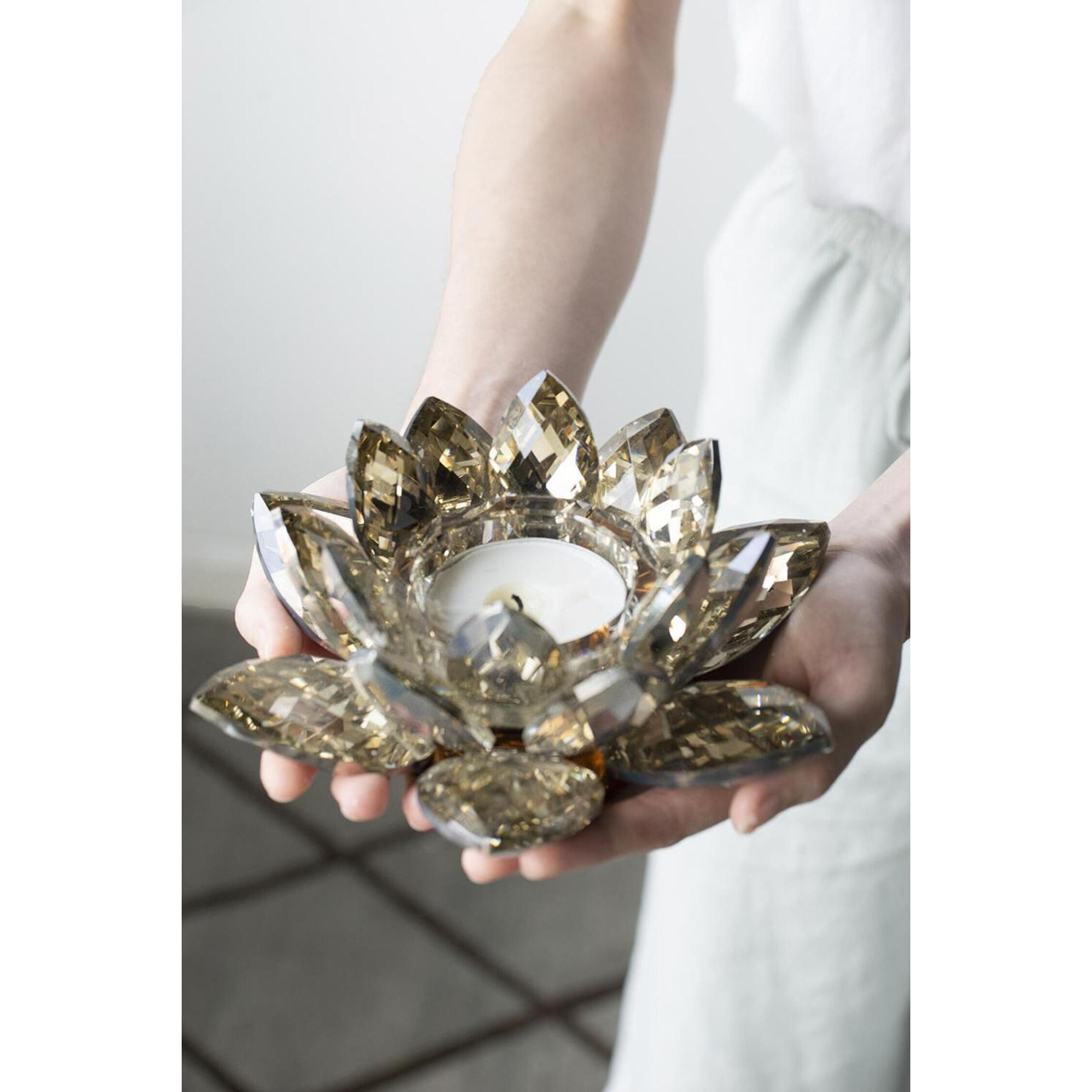 Lotus 8.7 X 3.5 inch Candleholder