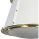 French Maid 1 Light 13 inch White and Natural Brass Flush Mount Ceiling Light