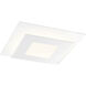 Offset LED 15 inch Textured White Surface Mount Ceiling Light