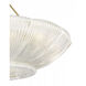 AERIN Claude LED 37.75 inch Hand-Rubbed Antique Brass Chandelier Ceiling Light in Clear Graniglia Glass