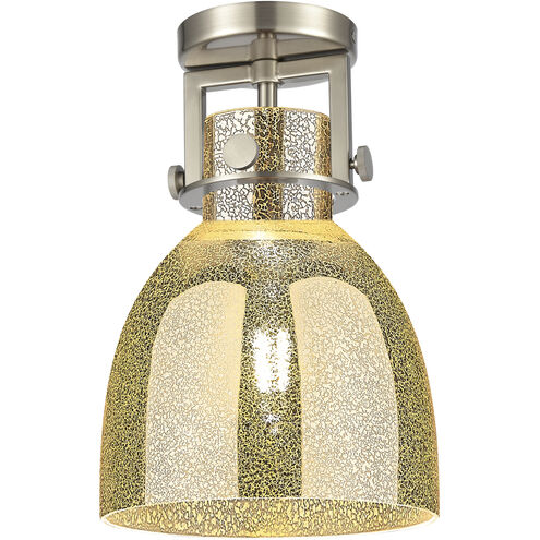 Newton Bell 1 Light 8 inch Satin Nickel Flush Mount Ceiling Light