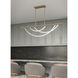 Aryas LED 48 inch Vintage Brass Linear Pendant Ceiling Light