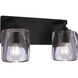 Andie 2 Light 14 inch Flat Black Vanity Light Wall Light