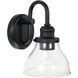 Baxter 1 Light 7 inch Matte Black Sconce Wall Light