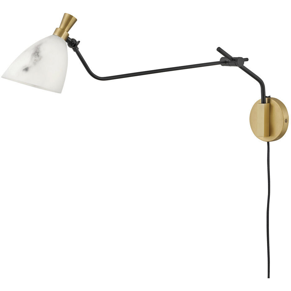 Sinclair 1 Light 5.25 inch Heritage Brass with Black Indoor Wall Sconce Wall Light