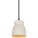Radiance Collection 1 Light 8 inch Matte White with Champagne Gold Pendant Ceiling Light