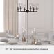 Kerrison 6 Light 24.5 inch Natural Black Iron Chandelier Ceiling Light
