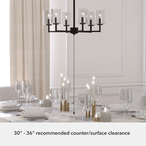 Kerrison 6 Light 24.5 inch Natural Black Iron Chandelier Ceiling Light