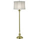Ellie 62 inch 150 watt Satin Brass Floor Lamp Portable Light
