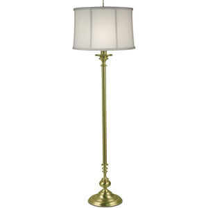 Ellie 62 inch 150 watt Satin Brass Floor Lamp Portable Light