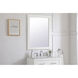 Aqua 36 X 27 inch White Wall Mirror