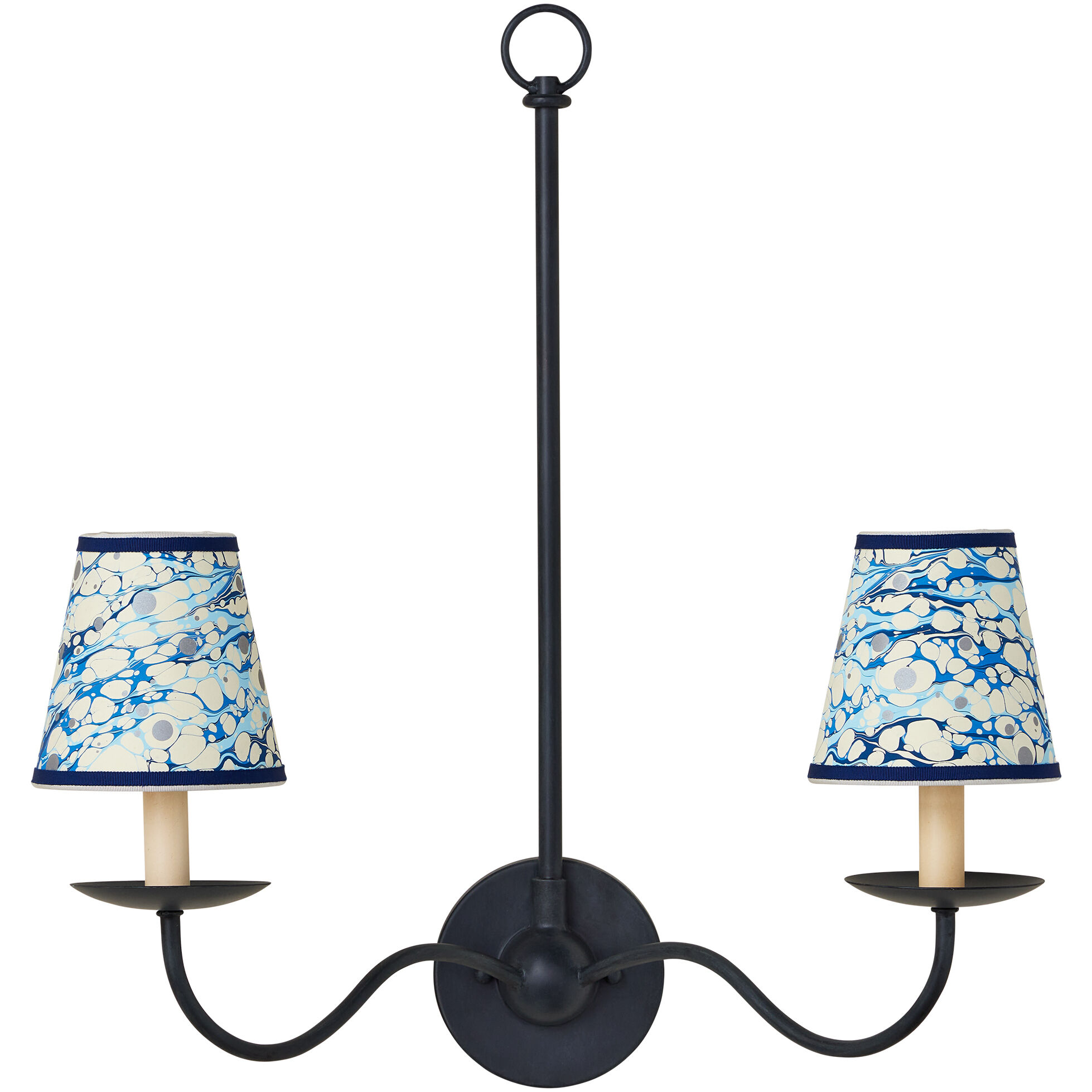 Marble Blue 5 inch Tapered Chandelier Shade