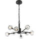 Graham 8 Light 24 inch Black Pendant Ceiling Light