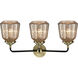 Nouveau Chatham LED 24 inch Black Antique Brass Bath Vanity Light Wall Light in Mercury Glass, Nouveau