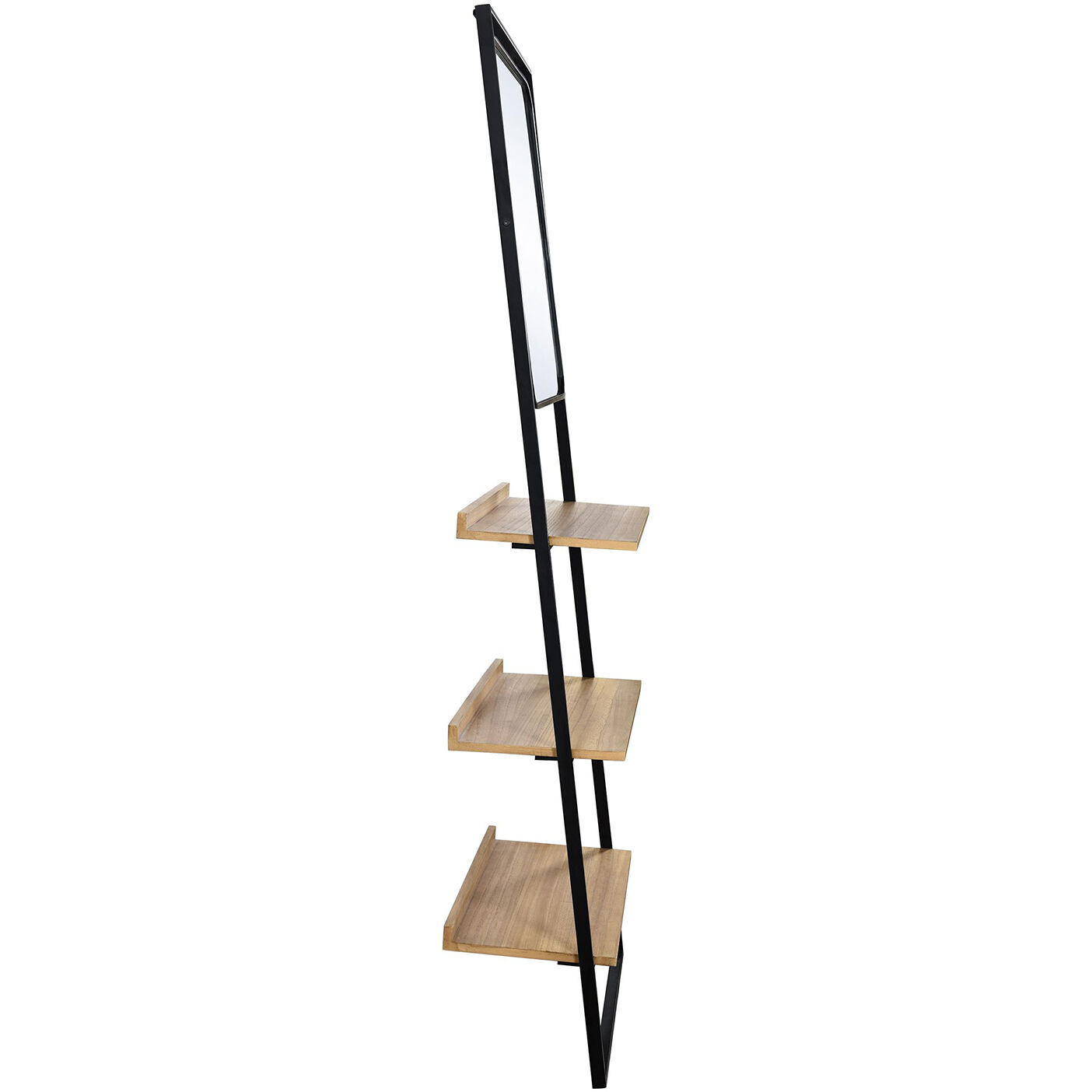 Lena 24.5 inch Black and Wood Brown Standing Shelves