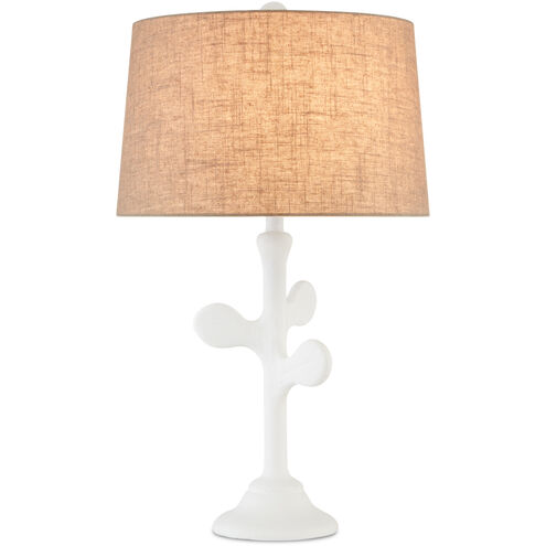 Charny 30.25 inch 150 watt White Gesso Table Lamp Portable Light