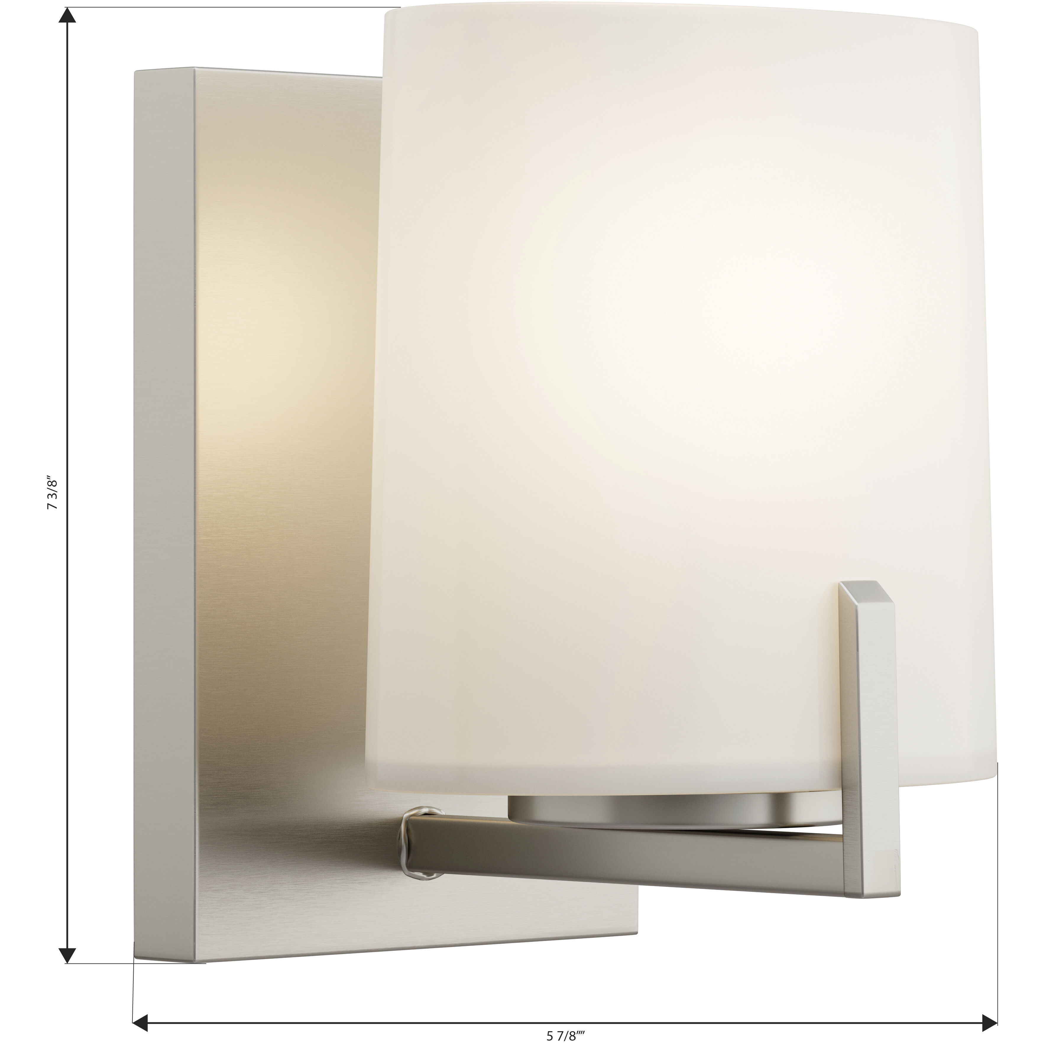 Mirelle 1 Light 6 inch Brushed Nickel Bath Sconce Wall Light