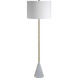 Lacuna 59.25 inch 100.00 watt Brass and White Floor Lamp Portable Light