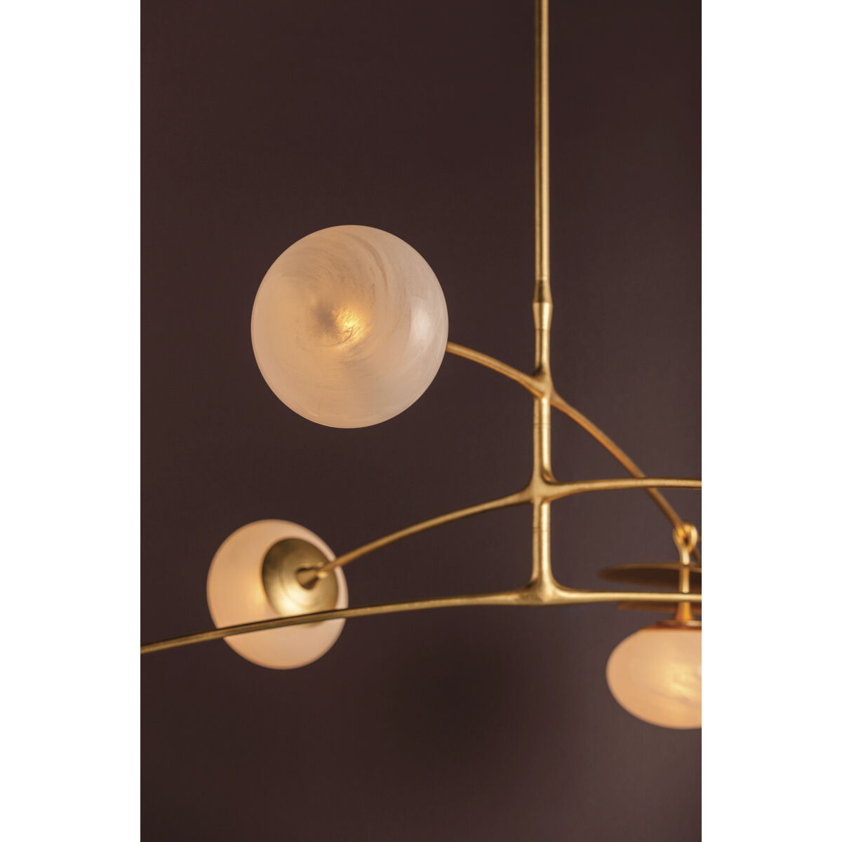 Ceylon 6 Light 57 inch Vintage Gold Leaf Pendant Ceiling Light