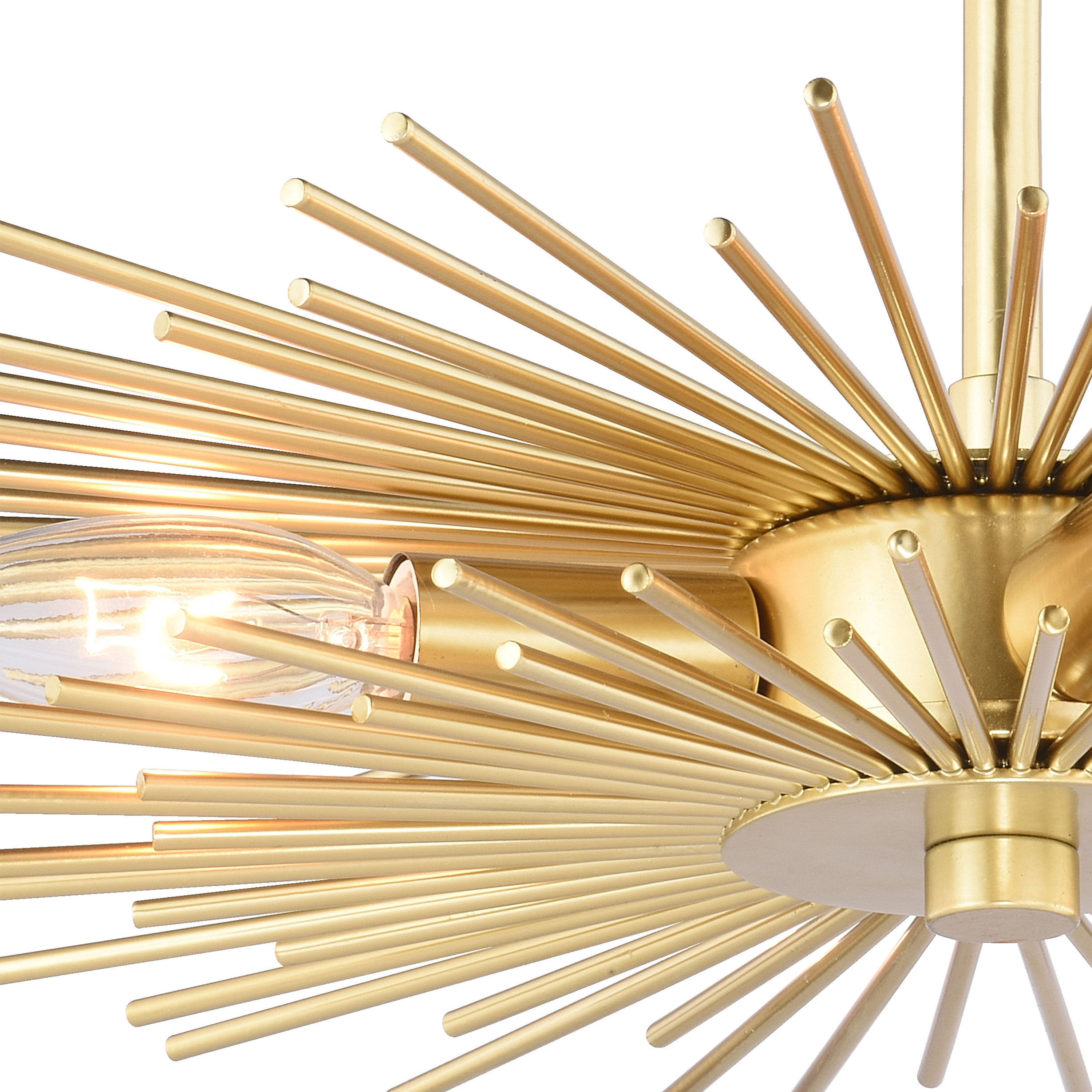 Nikko LED 16 inch Gold Semi-Flush Mount Ceiling Light