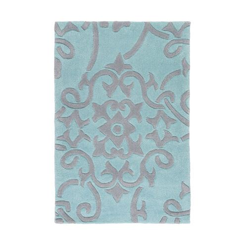 Cosmopolitan 36 X 24 inch Blue and Gray Area Rug, Polyester