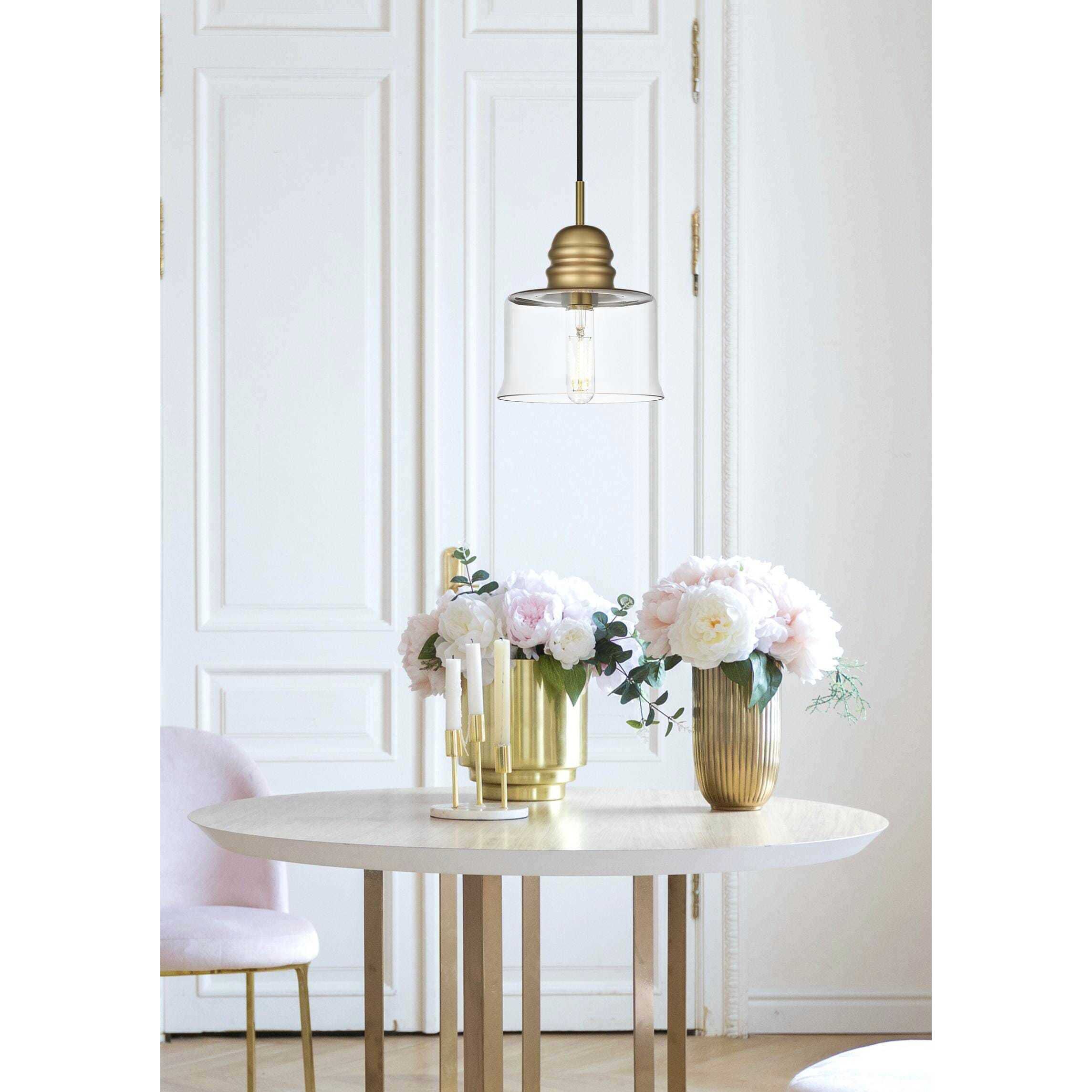 Kenna 1 Light 7 inch Satin Gold Pendant Ceiling Light