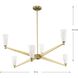 Tosca 6 Light 41 inch Brushed Bronze Chandelier Ceiling Light, Design Series