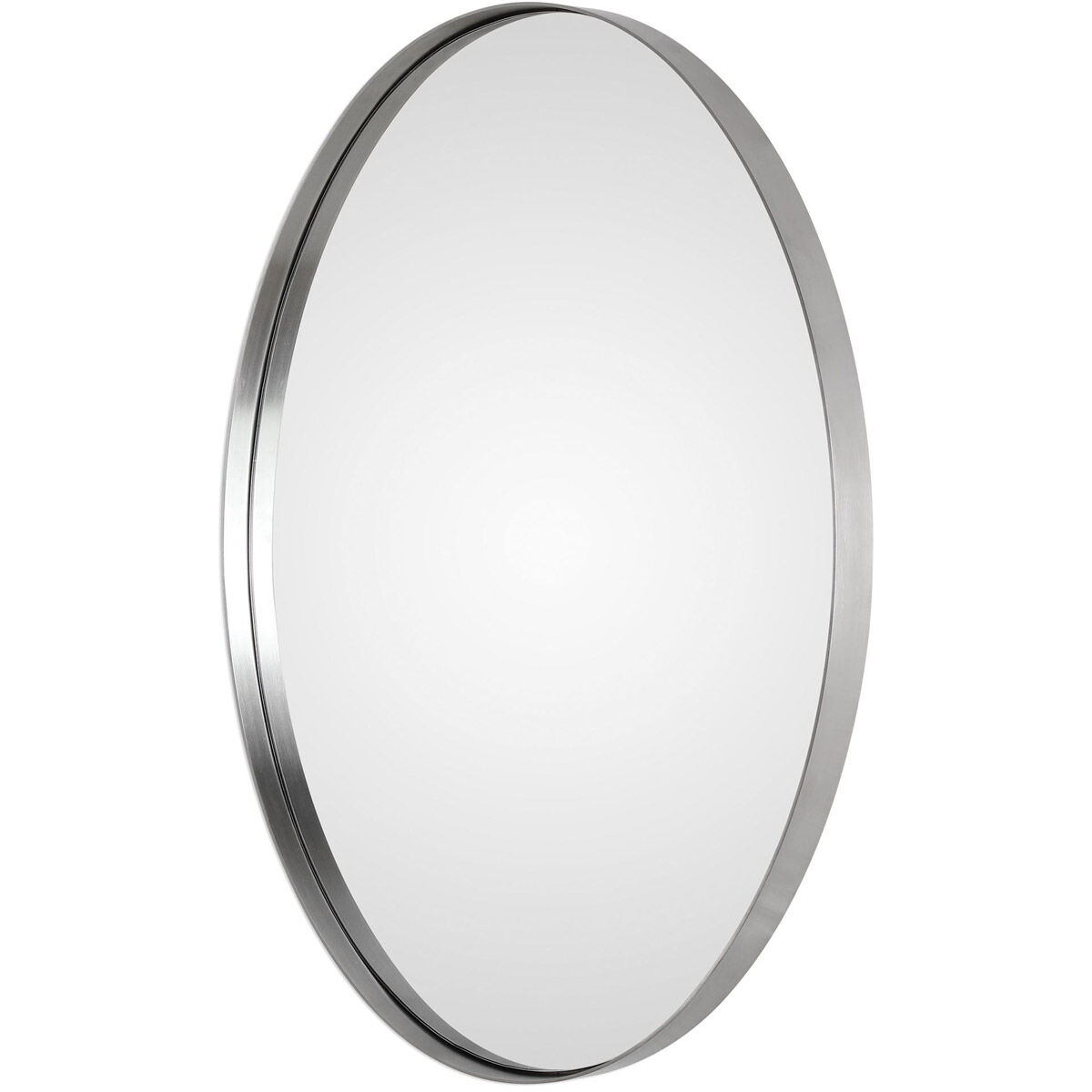 Pursley 30 X 20 inch Plated Brushed Nickel Wall Mirror