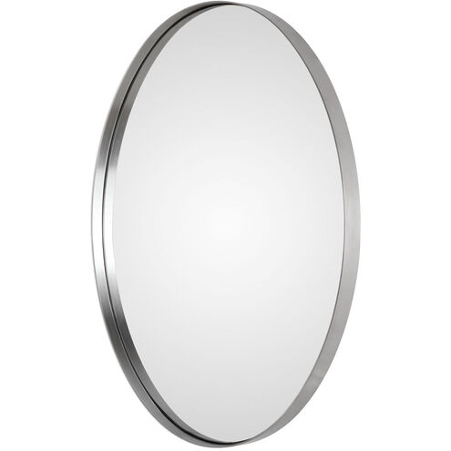 Pursley 30 X 20 inch Plated Brushed Nickel Wall Mirror