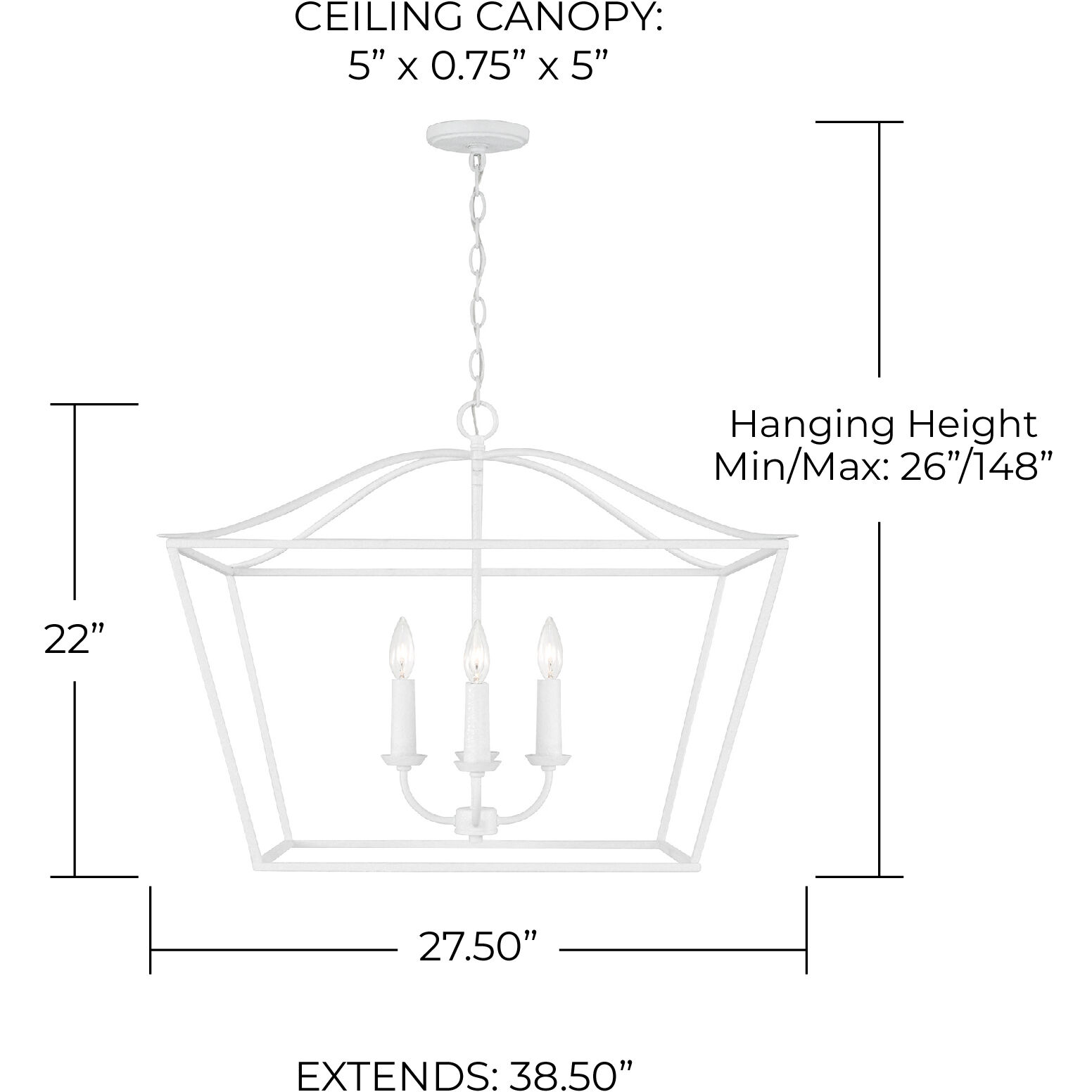 Grady 4 Light 27.5 inch Textured White Pendant Ceiling Light