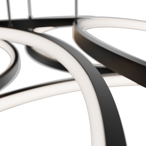 Klover LED 32 inch Black Pendant Ceiling Light in 2700K, dweLED