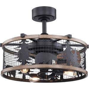 Kodiak 21 inch Oil Rubbed Bronze and Burnished Teak with Anigre Blades Indoor/Outdoor Ceiling Fan
