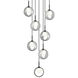 Delcia LED 20.13 inch Black Pendant Ceiling Light in Black and Smoke