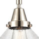 Franklin Restoration Caden LED 8 inch Polished Nickel Mini Pendant Ceiling Light in Seedy Glass